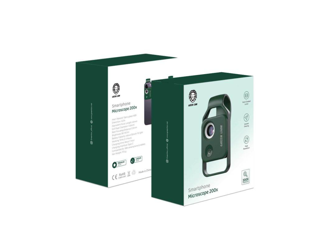 Buy Green Lion Smartphone Microscope 200x Green |in Qatar Buy Green Lion Smartphone Microscope 200x Green |in Qatar